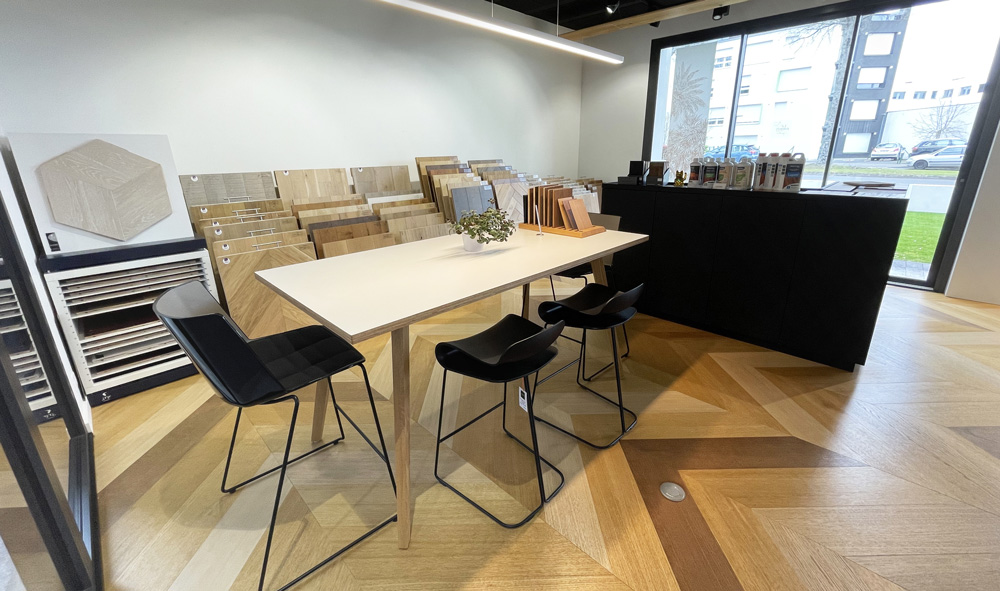 Nicewood Parquet Nantes - Showroom parquet, nez de marche, parquet vernis, huiles 