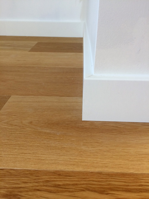 Pose parquet plinthe